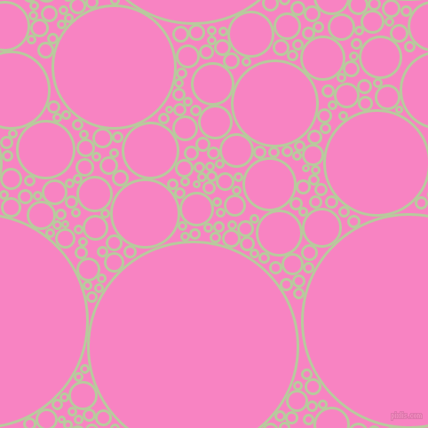 bubbles, circles, sponge, big, medium, small, 3 pixel line width, Sprout and Tea Rose circles bubbles sponge soap seamless tileable