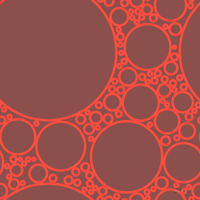 bubbles, circles, sponge, big, medium, small, 5 pixel line width, Sunset Orange and Lotus circles bubbles sponge soap seamless tileable