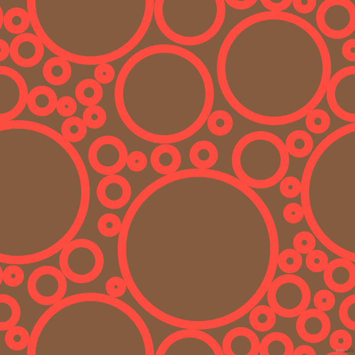 bubbles, circles, sponge, big, medium, small, 17 pixel line width, Sunset Orange and Potters Clay circles bubbles sponge soap seamless tileable