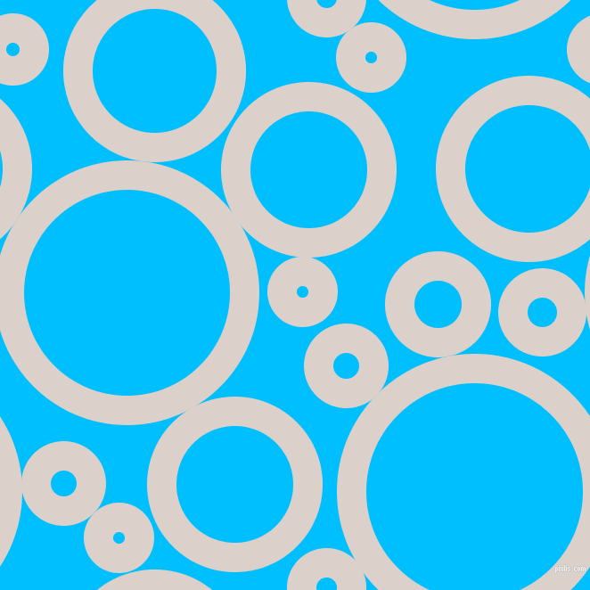 bubbles, circles, sponge, big, medium, small, 33 pixel line width, Swiss Coffee and Deep Sky Blue circles bubbles sponge soap seamless tileable