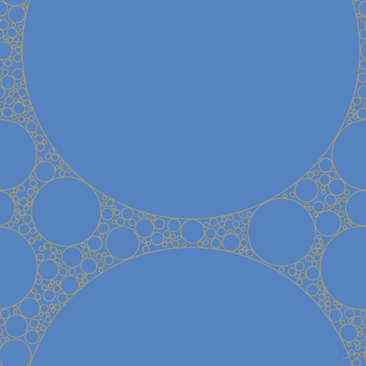 bubbles, circles, sponge, big, medium, small, 2 pixel line width, Tallow and Havelock Blue circles bubbles sponge soap seamless tileable