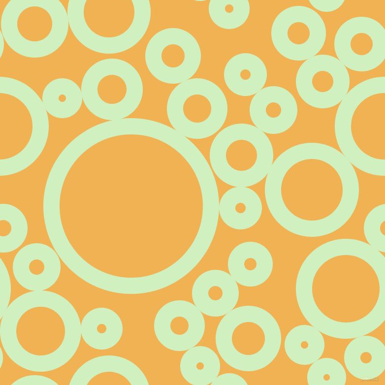 bubbles, circles, sponge, big, medium, small, 33 pixel line width, Tea Green and Casablanca circles bubbles sponge soap seamless tileable