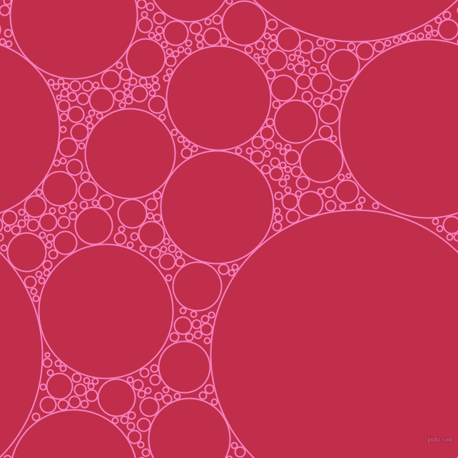 bubbles, circles, sponge, big, medium, small, 2 pixel line width, Tea Rose and Old Rose circles bubbles sponge soap seamless tileable