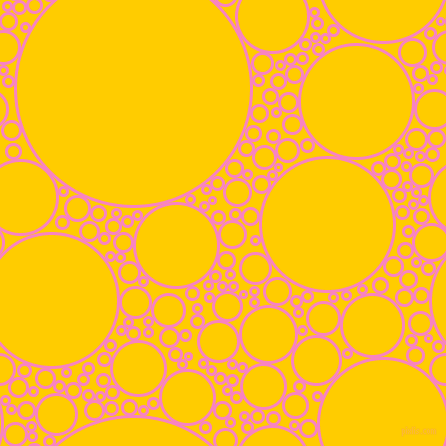 bubbles, circles, sponge, big, medium, small, 3 pixel line width, Tea Rose and Tangerine Yellow circles bubbles sponge soap seamless tileable