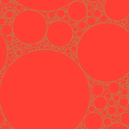 bubbles, circles, sponge, big, medium, small, 2 pixel line width, Teak and Red Orange circles bubbles sponge soap seamless tileable