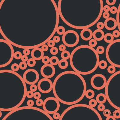 bubbles, circles, sponge, big, medium, small, 9 pixel line width, Terra Cotta and Bunker circles bubbles sponge soap seamless tileable