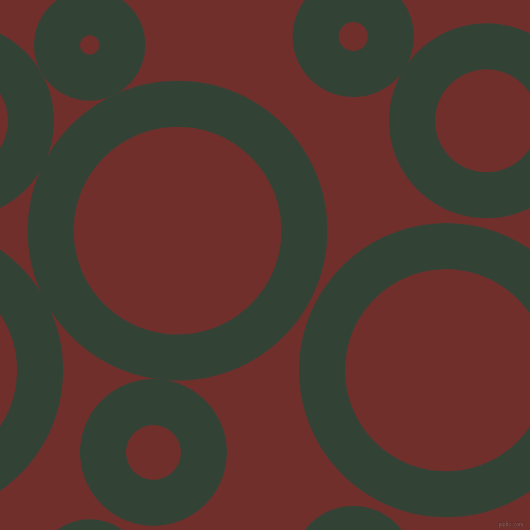 bubbles, circles, sponge, big, medium, small, 65 pixel line width, Timber Green and Auburn circles bubbles sponge soap seamless tileable