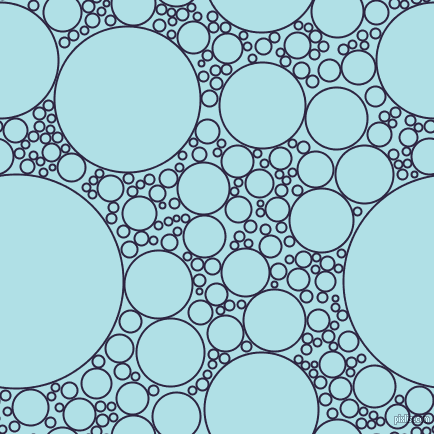 bubbles, circles, sponge, big, medium, small, 2 pixel line width, Tolopea and Powder Blue circles bubbles sponge soap seamless tileable