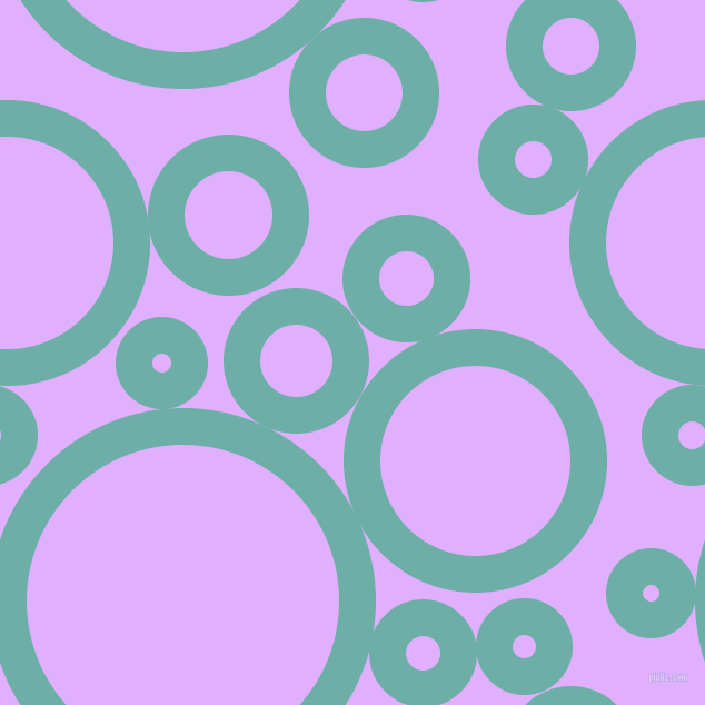 bubbles, circles, sponge, big, medium, small, 33 pixel line width, Tradewind and Mauve circles bubbles sponge soap seamless tileable