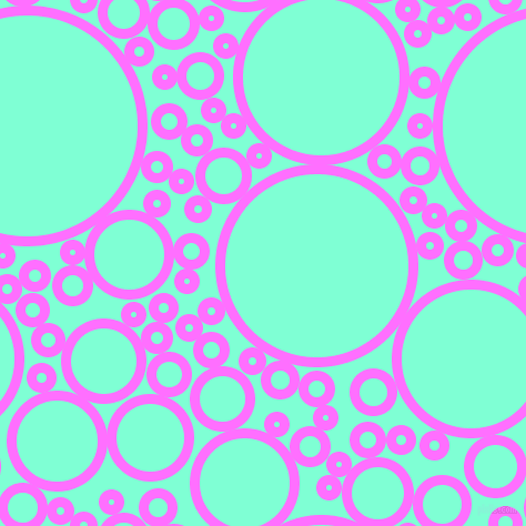 bubbles, circles, sponge, big, medium, small, 9 pixel line width, Ultra Pink and Aquamarine circles bubbles sponge soap seamless tileable