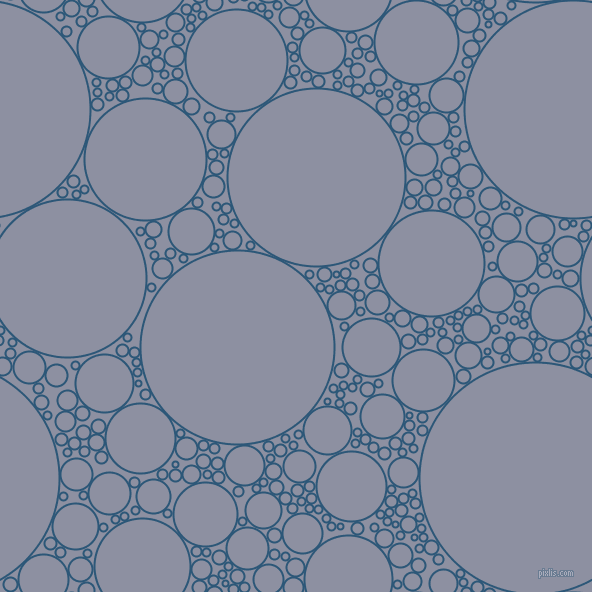 bubbles, circles, sponge, big, medium, small, 2 pixel line width, Venice Blue and Manatee circles bubbles sponge soap seamless tileable