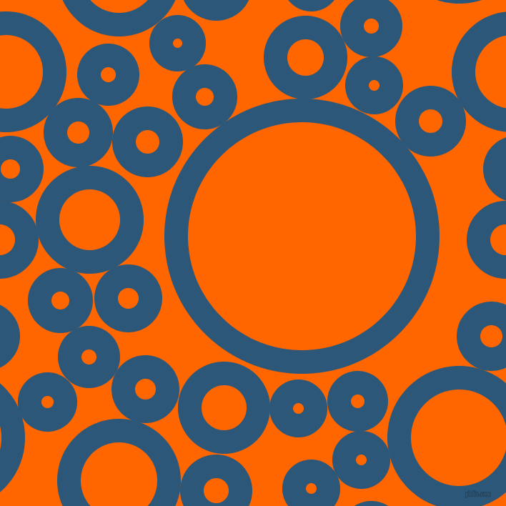 bubbles, circles, sponge, big, medium, small, 33 pixel line width, Venice Blue and Safety Orange circles bubbles sponge soap seamless tileable
