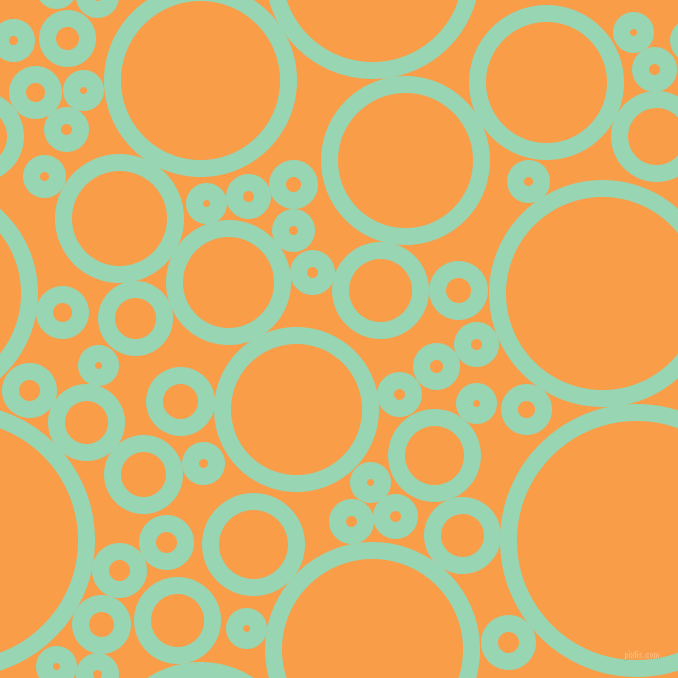 bubbles, circles, sponge, big, medium, small, 17 pixel line width, Vista Blue and Sunshade circles bubbles sponge soap seamless tileable