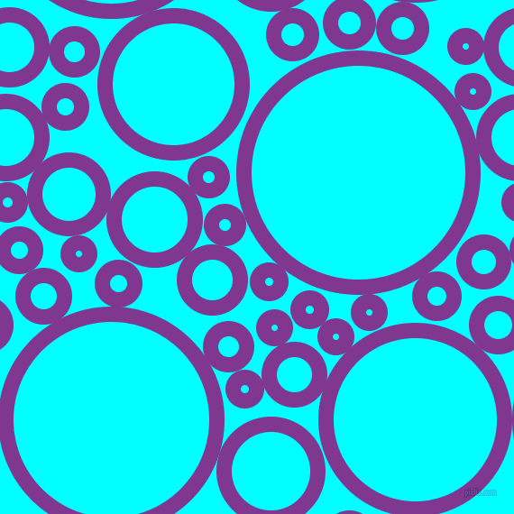 bubbles, circles, sponge, big, medium, small, 17 pixel line width, Vivid Violet and Aqua circles bubbles sponge soap seamless tileable