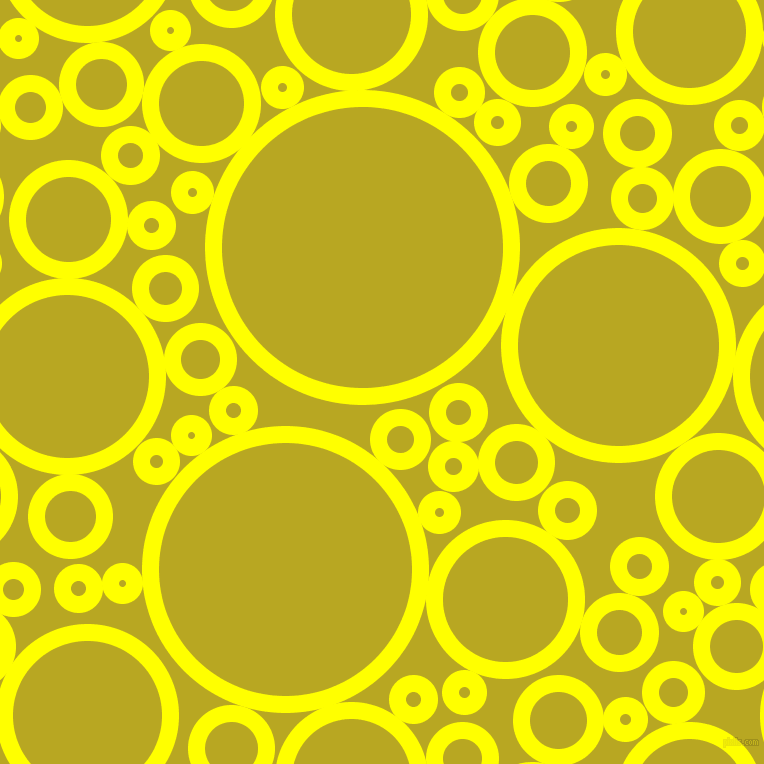bubbles, circles, sponge, big, medium, small, 17 pixel line width, Yellow and Earls Green circles bubbles sponge soap seamless tileable