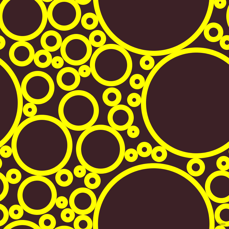 bubbles, circles, sponge, big, medium, small, 17 pixel line width, Yellow and Temptress circles bubbles sponge soap seamless tileable