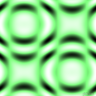 , Mint Green and Black and White circular plasma waves seamless tileable