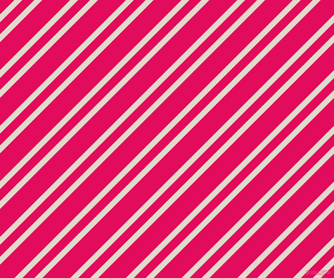45 degree angle dual stripe lines, 8 pixel lines width, 12 and 28 pixel line spacing, Albescent White and Razzmatazz dual two line striped seamless tileable