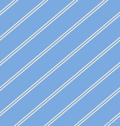 40 degree angles dual striped lines, 3 pixel lines width, 4 and 52 pixels line spacing, Antique White and Jordy Blue dual two line striped seamless tileable