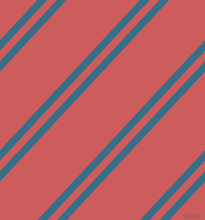 47 degree angle dual stripe line, 14 pixel line width, 14 and 105 pixel line spacing, Astral and Indian Red dual two line striped seamless tileable