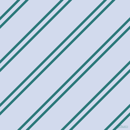 45 degree angle dual stripe lines, 8 pixel lines width, 12 and 75 pixel line spacing, Atoll and Hawkes Blue dual two line striped seamless tileable