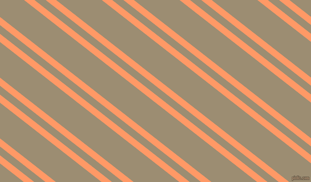 142 degree angles dual striped lines, 13 pixel lines width, 14 and 57 pixels line spacing, Atomic Tangerine and Pale Oyster dual two line striped seamless tileable