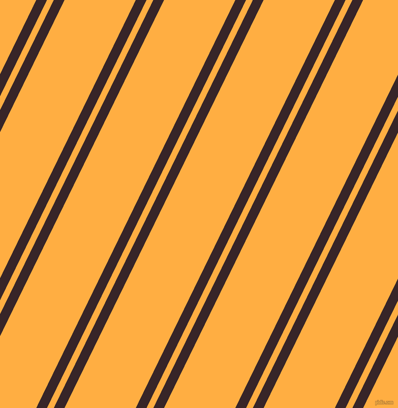 64 degree angle dual stripes line, 19 pixel line width, 12 and 126 pixel line spacing, Aubergine and Yellow Orange dual two line striped seamless tileable