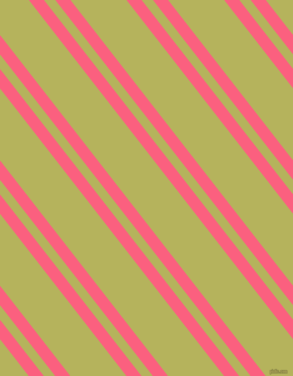128 degree angles dual stripe line, 24 pixel line width, 18 and 89 pixels line spacing, Brink Pink and Olive Green dual two line striped seamless tileable