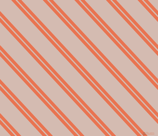 133 degree angles dual striped line, 10 pixel line width, 4 and 50 pixels line spacing, Burnt Sienna and Wafer dual two line striped seamless tileable