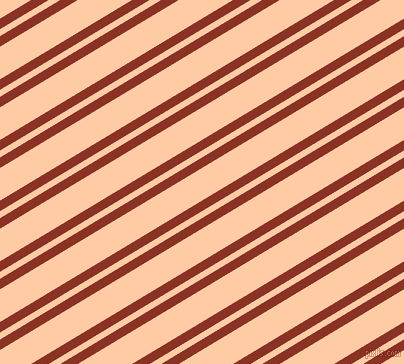 31 degree angle dual stripe line, 9 pixel line width, 6 and 28 pixel line spacing, Burnt Umber and Peach dual two line striped seamless tileable