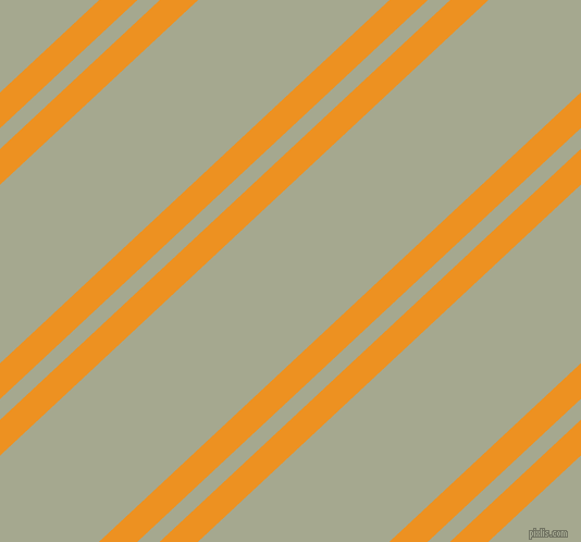 43 degree angle dual stripe lines, 24 pixel lines width, 14 and 120 pixel line spacing, Carrot Orange and Bud dual two line striped seamless tileable