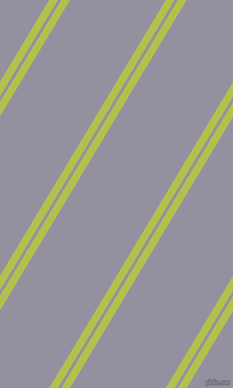 59 degree angles dual striped line, 11 pixel line width, 4 and 119 pixels line spacing, Celery and Grey Suit dual two line striped seamless tileable