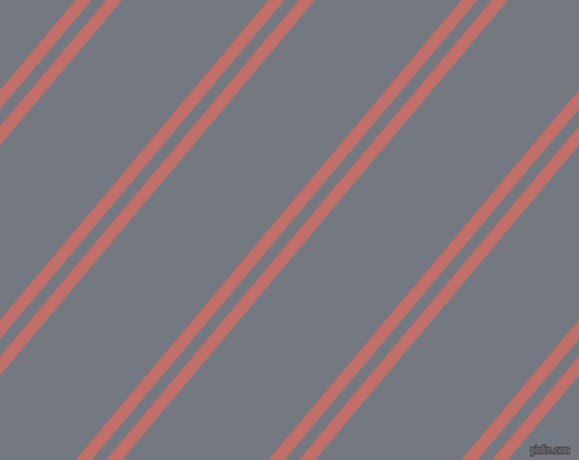 50 degree angles dual striped line, 11 pixel line width, 10 and 101 pixels line spacing, Contessa and Storm Grey dual two line striped seamless tileable