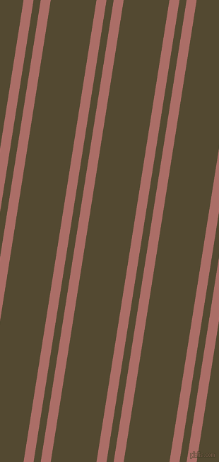 81 degree angles dual striped lines, 14 pixel lines width, 10 and 64 pixels line spacing, Coral Tree and Punga dual two line striped seamless tileable