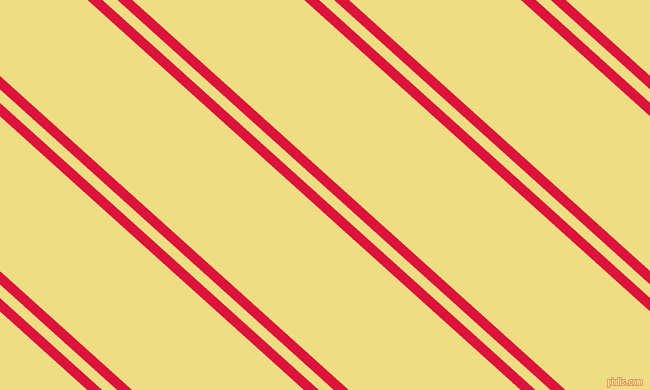 138 degree angles dual striped line, 10 pixel line width, 10 and 115 pixels line spacing, Crimson and Light Goldenrod dual two line striped seamless tileable