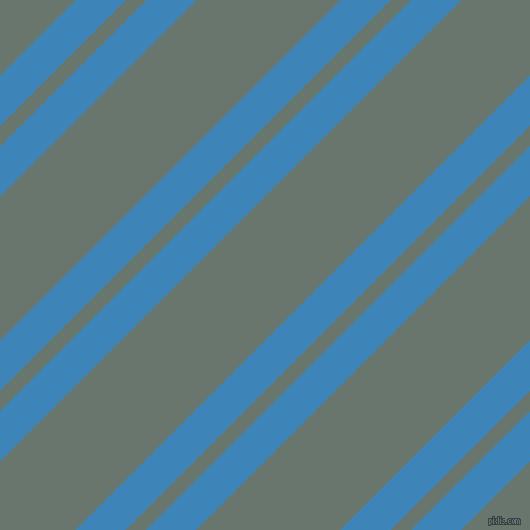 45 degree angle dual stripes line, 39 pixel line width, 16 and 112 pixel line spacing, Curious Blue and Sirocco dual two line striped seamless tileable