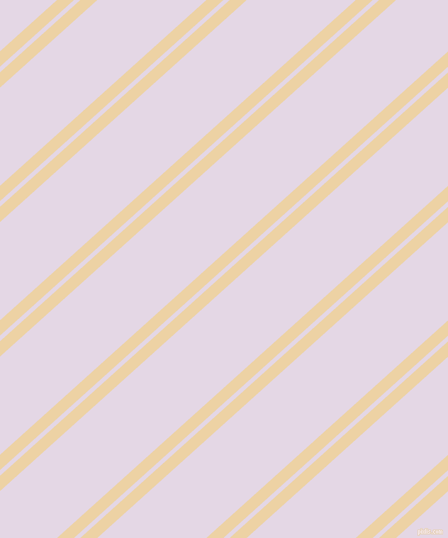 42 degree angles dual striped lines, 16 pixel lines width, 6 and 103 pixels line spacing, Dairy Cream and Snuff dual two line striped seamless tileable