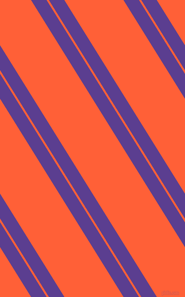 122 degree angle dual stripe line, 27 pixel line width, 4 and 103 pixel line spacing, Daisy Bush and Outrageous Orange dual two line striped seamless tileable