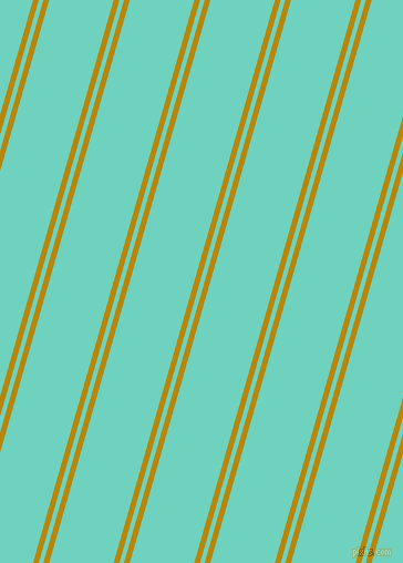 74 degree angle dual stripe line, 5 pixel line width, 4 and 56 pixel line spacing, Dark Goldenrod and Downy dual two line striped seamless tileable