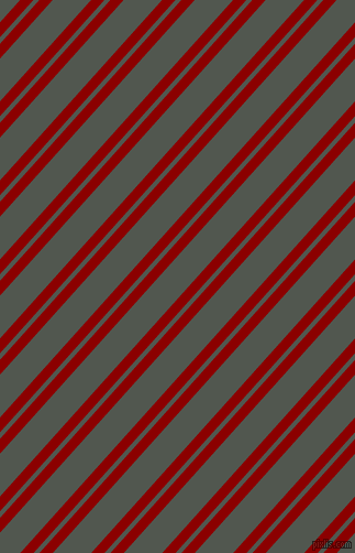 48 degree angle dual stripes lines, 9 pixel lines width, 4 and 26 pixel line spacing, Dark Red and Battleship Grey dual two line striped seamless tileable
