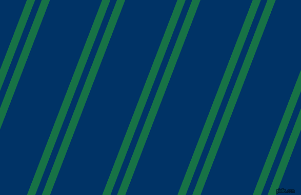 69 degree angle dual stripe line, 15 pixel line width, 12 and 95 pixel line spacingDark Spring Green and Prussian Blue dual two line striped seamless tileable