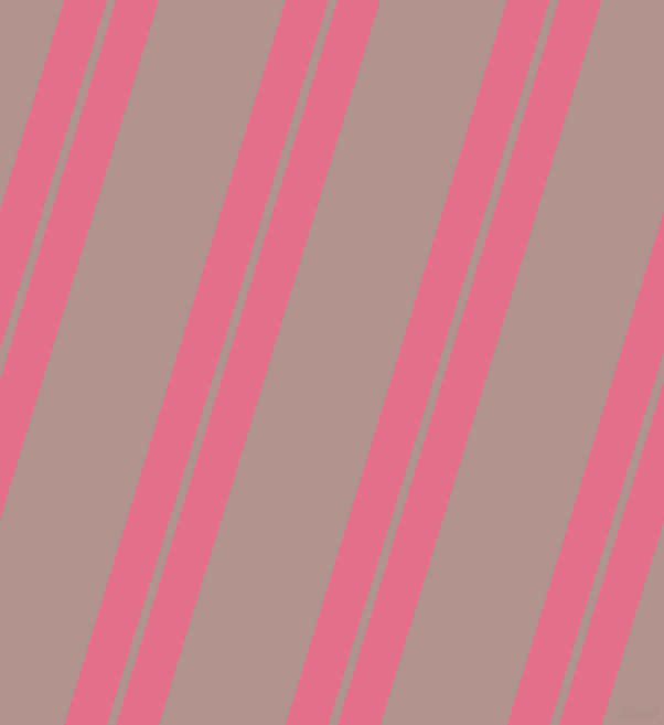 73 degree angles dual stripes line, 37 pixel line width, 8 and 110 pixels line spacing, Deep Blush and Thatch dual two line striped seamless tileable