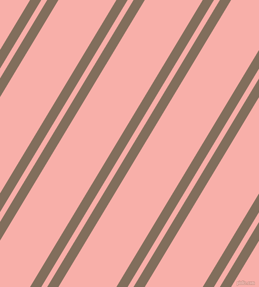 59 degree angles dual striped lines, 19 pixel lines width, 10 and 98 pixels line spacing, Donkey Brown and Sundown dual two line striped seamless tileable