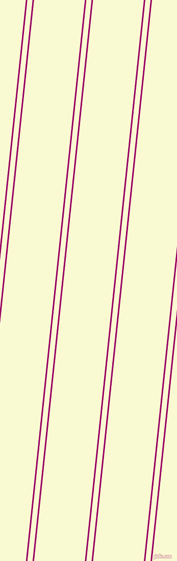 84 degree angles dual striped line, 3 pixel line width, 10 and 99 pixels line spacing, Eggplant and Light Goldenrod Yellow dual two line striped seamless tileable