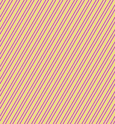 60 degree angle dual striped line, 2 pixel line width, 6 and 11 pixel line spacing, Electric Purple and Light Goldenrod dual two line striped seamless tileable