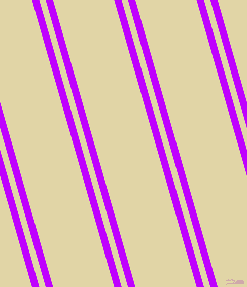 106 degree angle dual stripes line, 14 pixel line width, 12 and 116 pixel line spacing, Electric Purple and Sapling dual two line striped seamless tileable