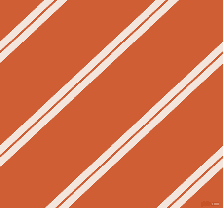 43 degree angles dual stripes lines, 14 pixel lines width, 4 and 122 pixels line spacing, Fair Pink and Chilean Fire dual two line striped seamless tileable