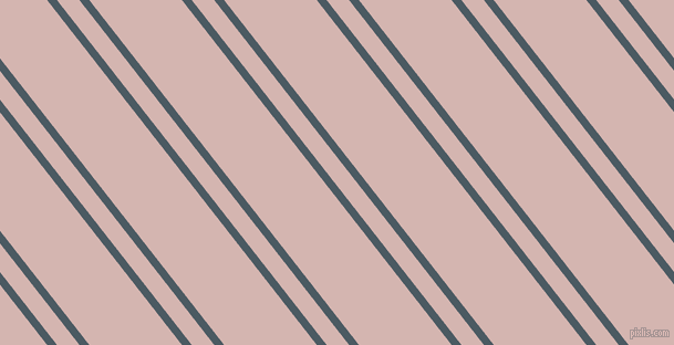 128 degree angle dual stripes line, 7 pixel line width, 16 and 66 pixel line spacing, Fiord and Oyster Pink dual two line striped seamless tileable