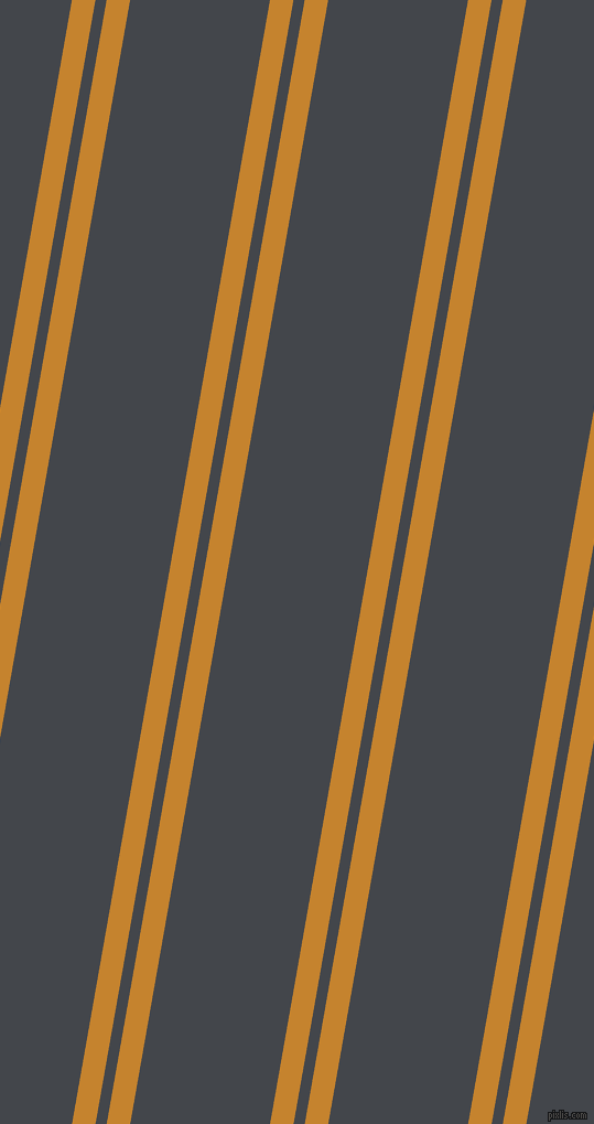80 degree angle dual stripes line, 21 pixel line width, 10 and 125 pixel line spacing, Geebung and Steel Grey dual two line striped seamless tileable