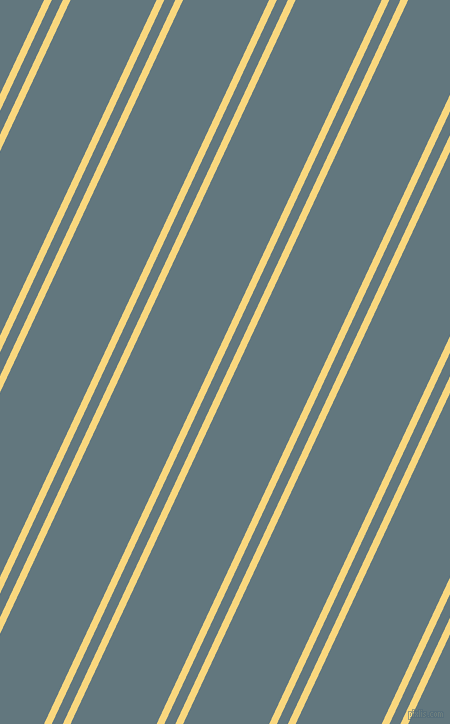 65 degree angle dual striped line, 7 pixel line width, 10 and 78 pixel line spacing, Golden Glow and Blue Bayoux dual two line striped seamless tileable